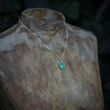 Load image into Gallery viewer, chrysoprase oval on silver