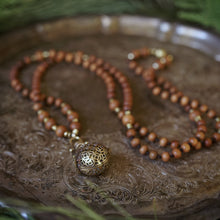 Load image into Gallery viewer, sandalwood + angel caller mala