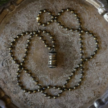 Load image into Gallery viewer, bronzed agate + prayer wheel mala