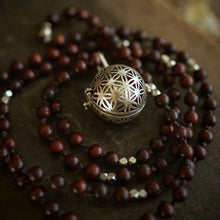 Load image into Gallery viewer, rosewood + angel caller mala