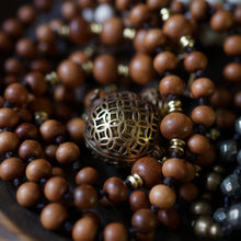 Load image into Gallery viewer, sandalwood + angel caller mala