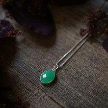 Load image into Gallery viewer, chrysoprase oval on silver