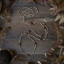 Load image into Gallery viewer, love beads: blood + bone (long)