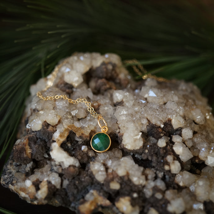 emerald love necklace