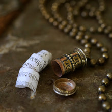 Load image into Gallery viewer, bronzed agate + prayer wheel mala