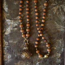 Load image into Gallery viewer, sandalwood + angel caller mala