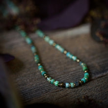 Load image into Gallery viewer, chrysoprase heishi love beads