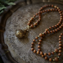 Load image into Gallery viewer, sandalwood + angel caller mala
