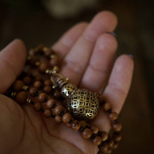 Load image into Gallery viewer, sandalwood + angel caller mala
