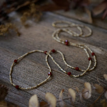 Load image into Gallery viewer, love beads: blood + bone (long)