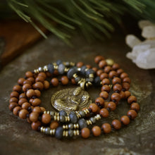 Load image into Gallery viewer, labradorite + sandalwood mala