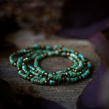 Load image into Gallery viewer, chrysoprase heishi love beads