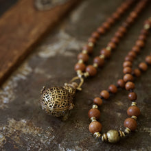 Load image into Gallery viewer, sandalwood + angel caller mala
