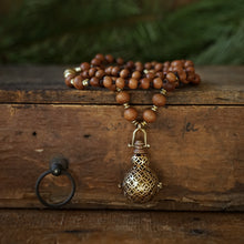 Load image into Gallery viewer, sandalwood + angel caller mala