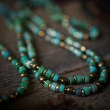 Load image into Gallery viewer, chrysoprase heishi love beads