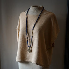 Load image into Gallery viewer, lapis mala + ethiopian cross