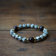 Load image into Gallery viewer, dalmatian jasper + garnet