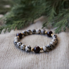 Load image into Gallery viewer, dalmatian jasper + garnet