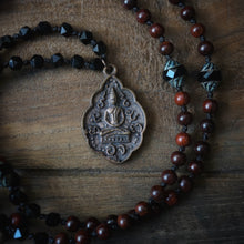 Load image into Gallery viewer, oxidized bronze buddha mala