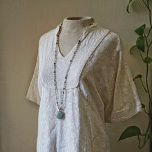 Load image into Gallery viewer, burmese jade + amazonite mala