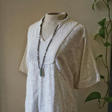 Load image into Gallery viewer, rosewood + burmese jade + green kyanite mala
