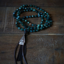 Load image into Gallery viewer, moss agate + buddha mala