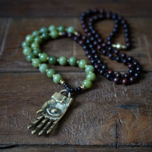 Load image into Gallery viewer, aventurine + rosewood mala