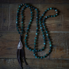 Load image into Gallery viewer, moss agate + buddha mala