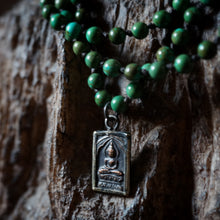 Load image into Gallery viewer, green turquoise + buddha mala