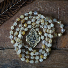 Load image into Gallery viewer, rutilated quartz + buddha mala