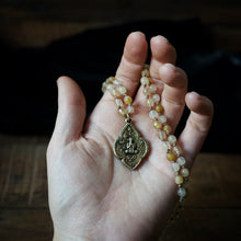 Load image into Gallery viewer, rutilated quartz + buddha mala