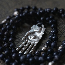 Load image into Gallery viewer, black sea sediment jasper + silver amulet