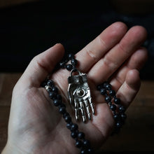 Load image into Gallery viewer, black sea sediment jasper + silver amulet