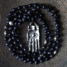 Load image into Gallery viewer, black sea sediment jasper + silver amulet