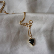 Load image into Gallery viewer, black heart necklace
