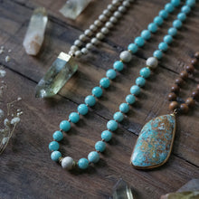 Load image into Gallery viewer, riverstone + citrine mala