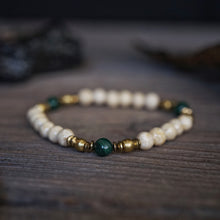 Load image into Gallery viewer, riverstone + malachite bracelet