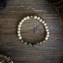 Load image into Gallery viewer, riverstone + azurite bracelet