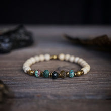 Load image into Gallery viewer, riverstone + azurite bracelet