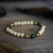 Load image into Gallery viewer, riverstone + malachite bracelet
