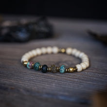 Load image into Gallery viewer, riverstone + azurite bracelet