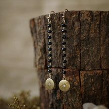 Load image into Gallery viewer, onyx ancestor earrings