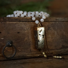 Load image into Gallery viewer, moonstone + pyrite mala