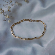 Load image into Gallery viewer, gold filled paperclip chain bracelet