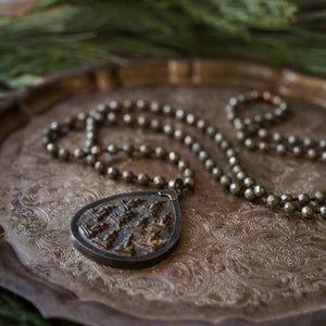 pyrite + ten buddha mala