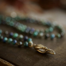 Load image into Gallery viewer, azurite/chrysocolla + gyan mudra mala