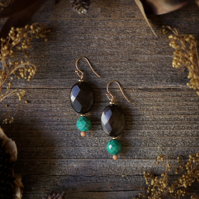 totem earrings: prickly pear