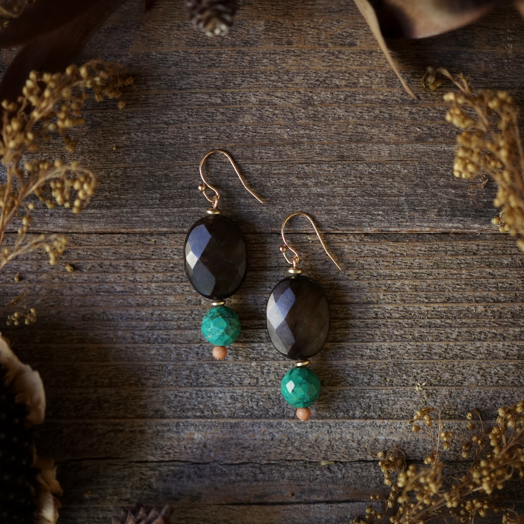 totem earrings: prickly pear