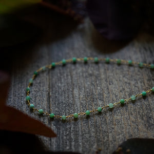 chrysoprase rosary chain necklace