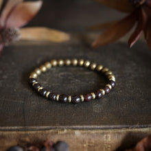 Load image into Gallery viewer, rosewood + bronzed agate bracelet